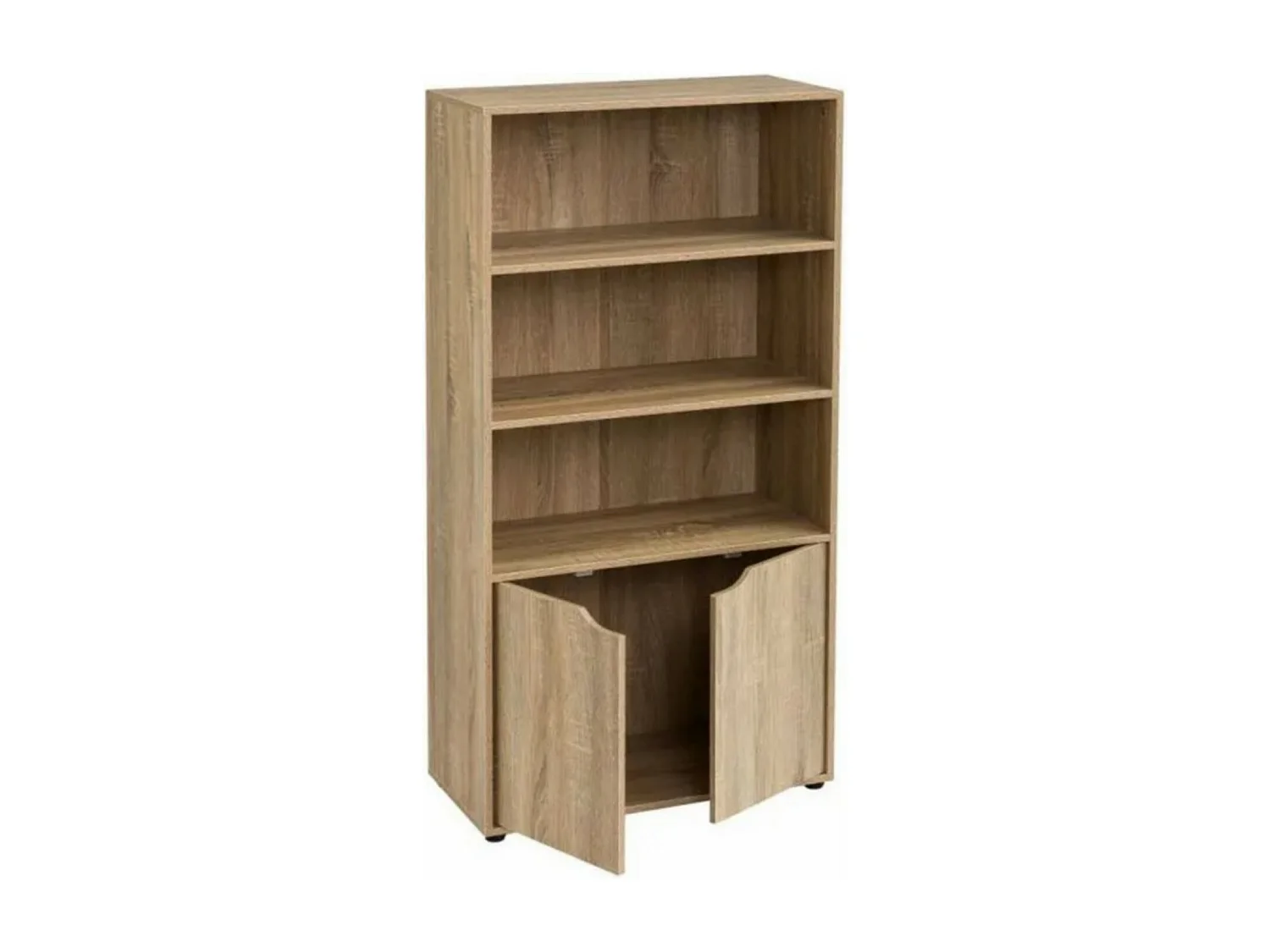 Bibliothèque meuble étagère coloris naturel - Longueur 59 x Profondeur 29 x Hauteur 119 cm