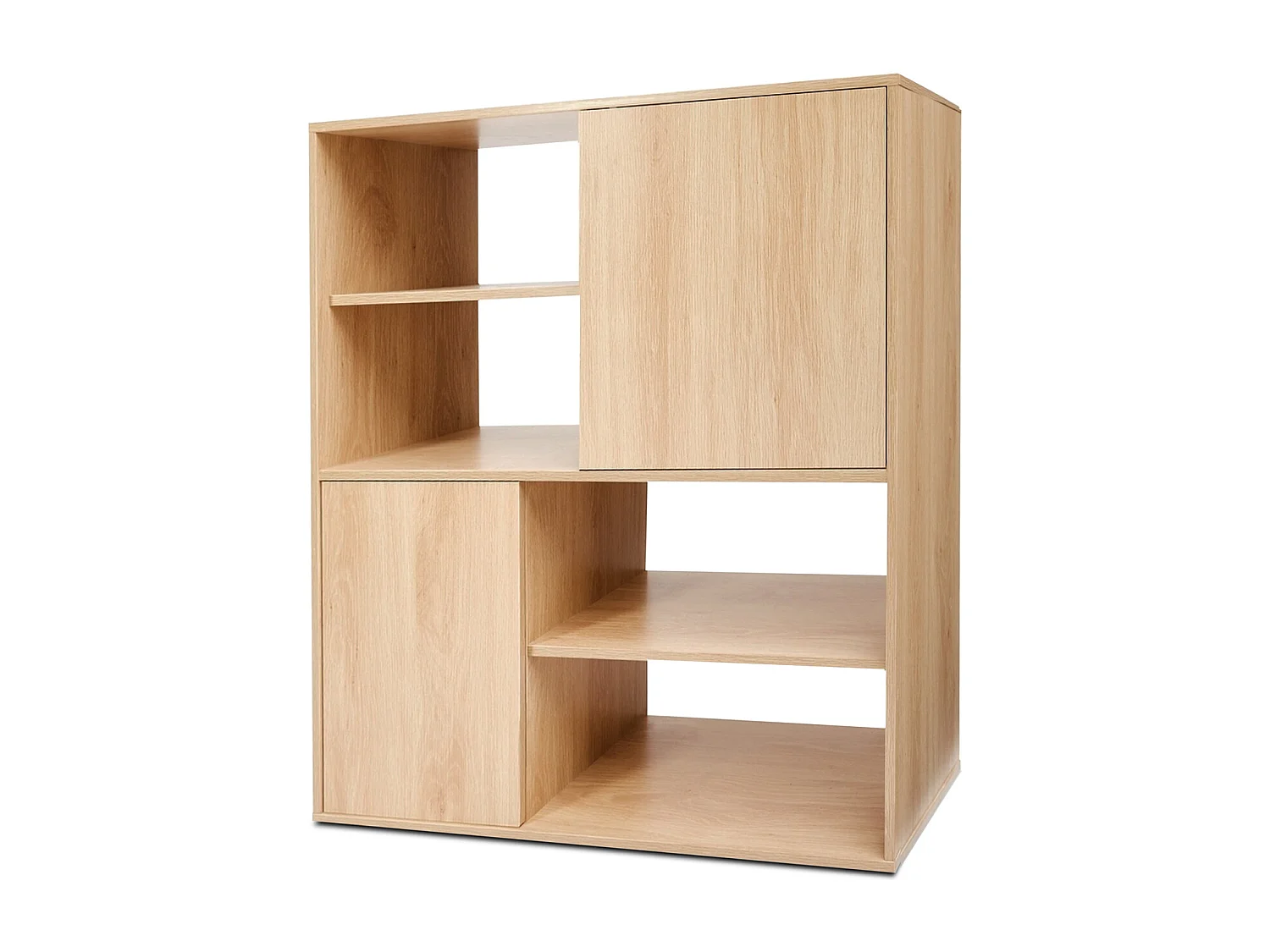 Bibliothèque meuble étagère meuble de rangement coloris naturel - longueur 80 x profondeur 30 x hauteur 80 cm
