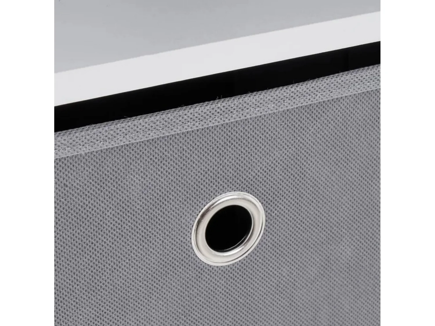 Bibliothèque étagère meuble de rangement coloris blanc/gris - Longueur 60 x Profondeur 28 x Hauteur 89 cm