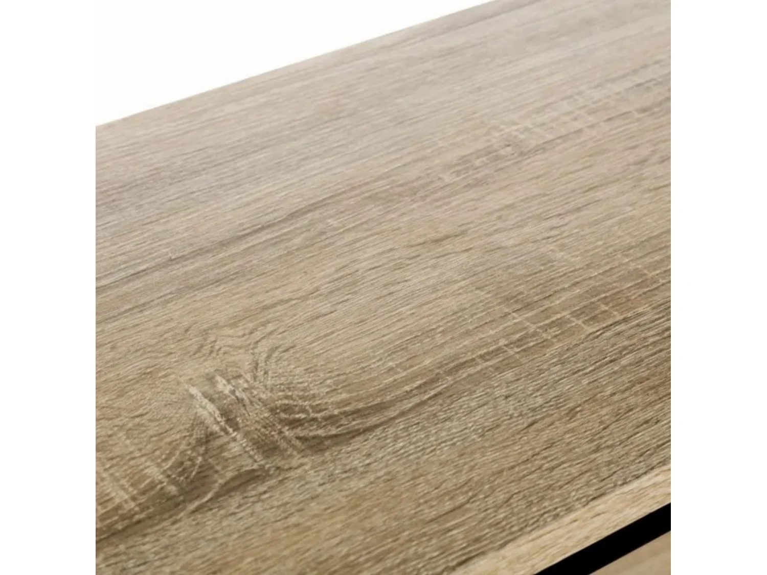 Bibliothèque meuble étagère coloris naturel/noir - Longueur 60 x Profondeur 30 x Hauteur 76 cm