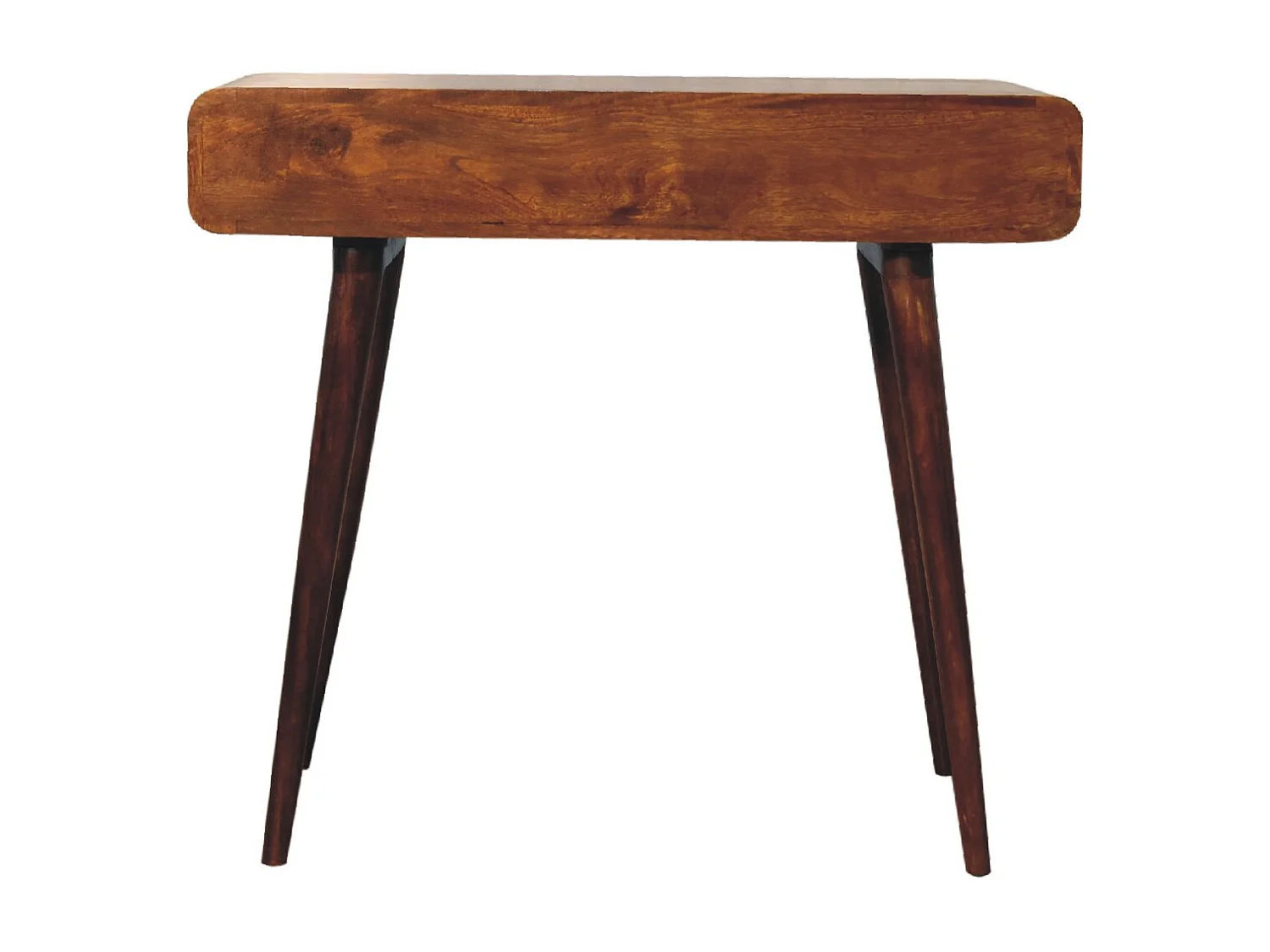 Biurko z zakrzywionym blatem z orzecha