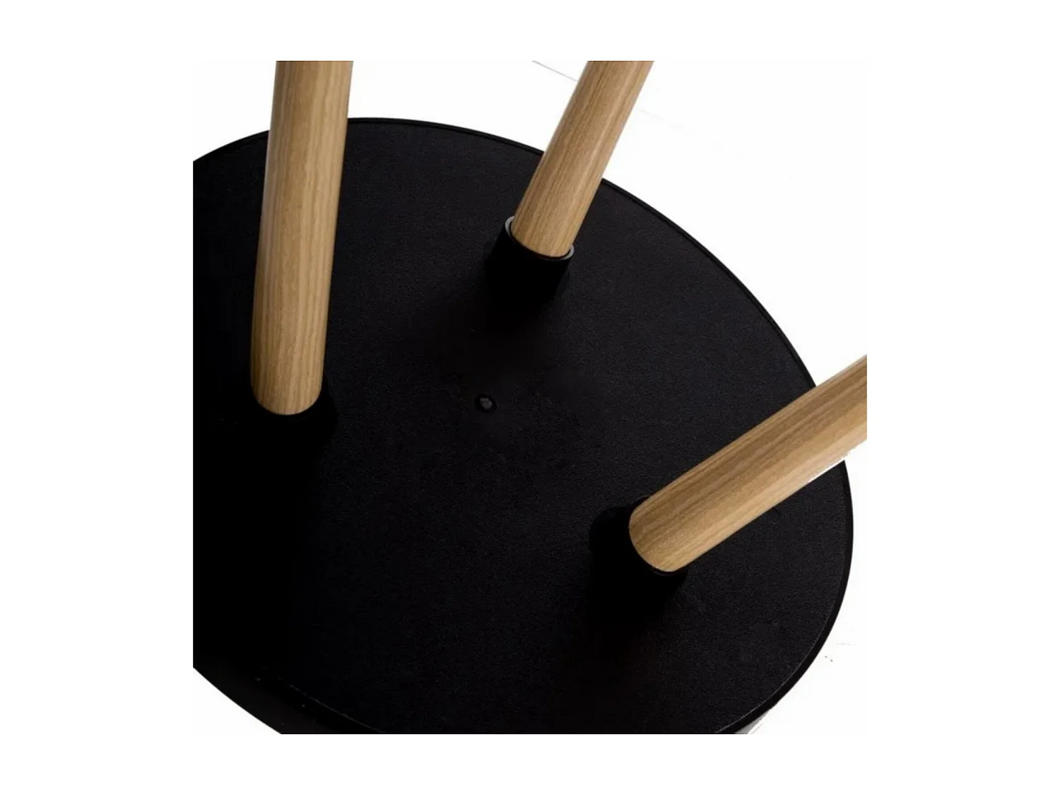 Table d'appoint coloris noir/naturel- Longueur 40 x Profondeur 40 x Hauteur 43,50 cm