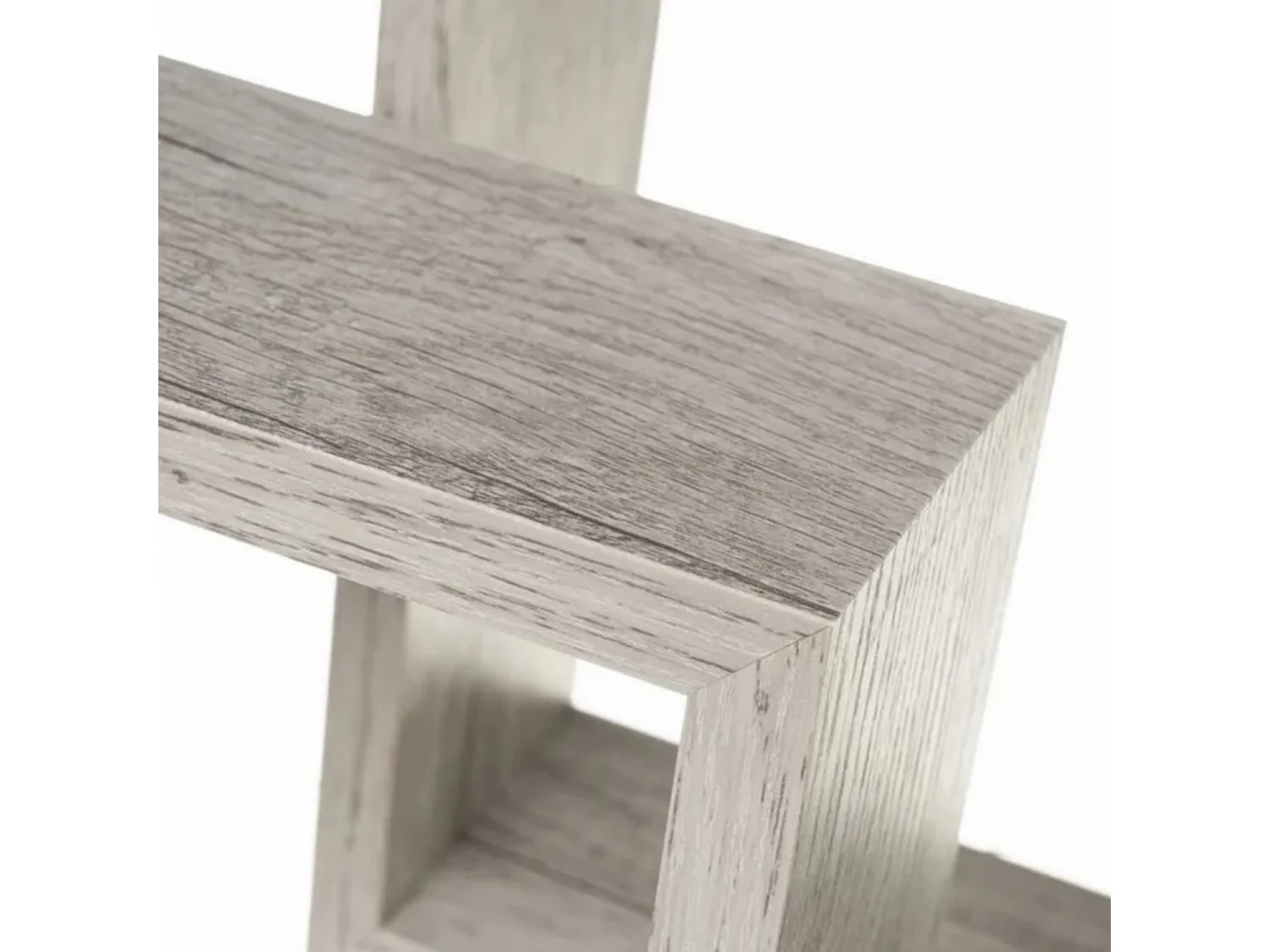 Set de 3 cubes étagères murales coloris gris - Longueur 25 x Profondeur 25 x Hauteur 9 cm