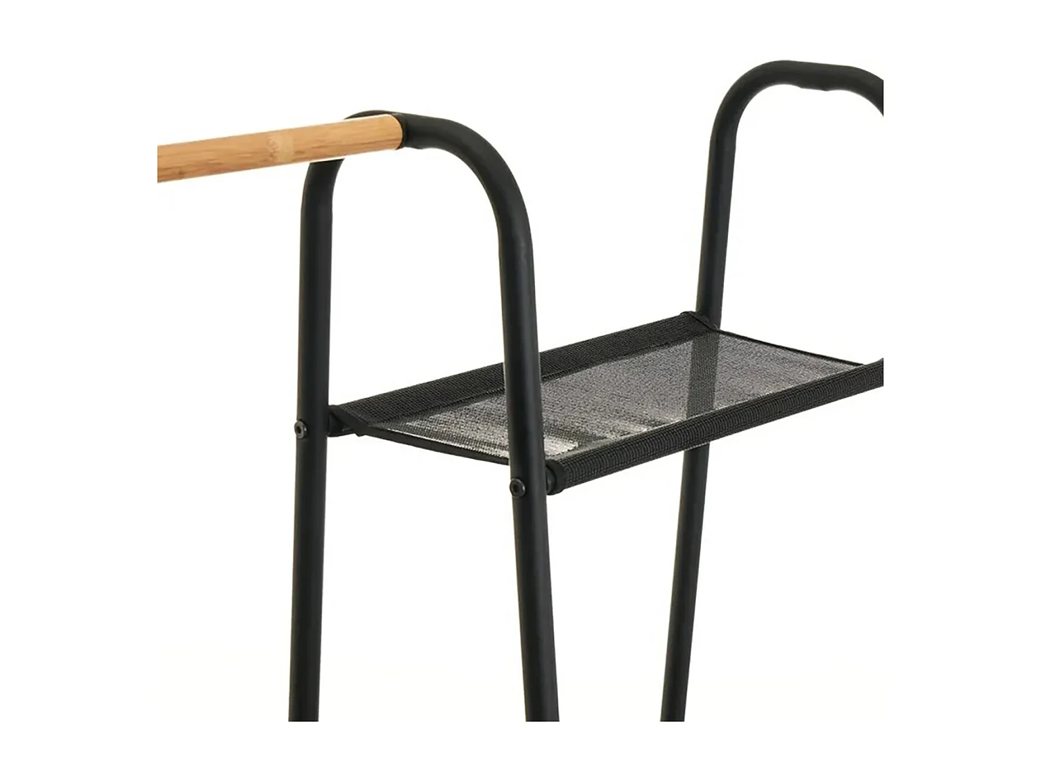 Porte-manteau, portant à vêtement avec 4 étagères coloris noir - Longueur 100,50 x Profondeur 39 x Hauteur 151 cm