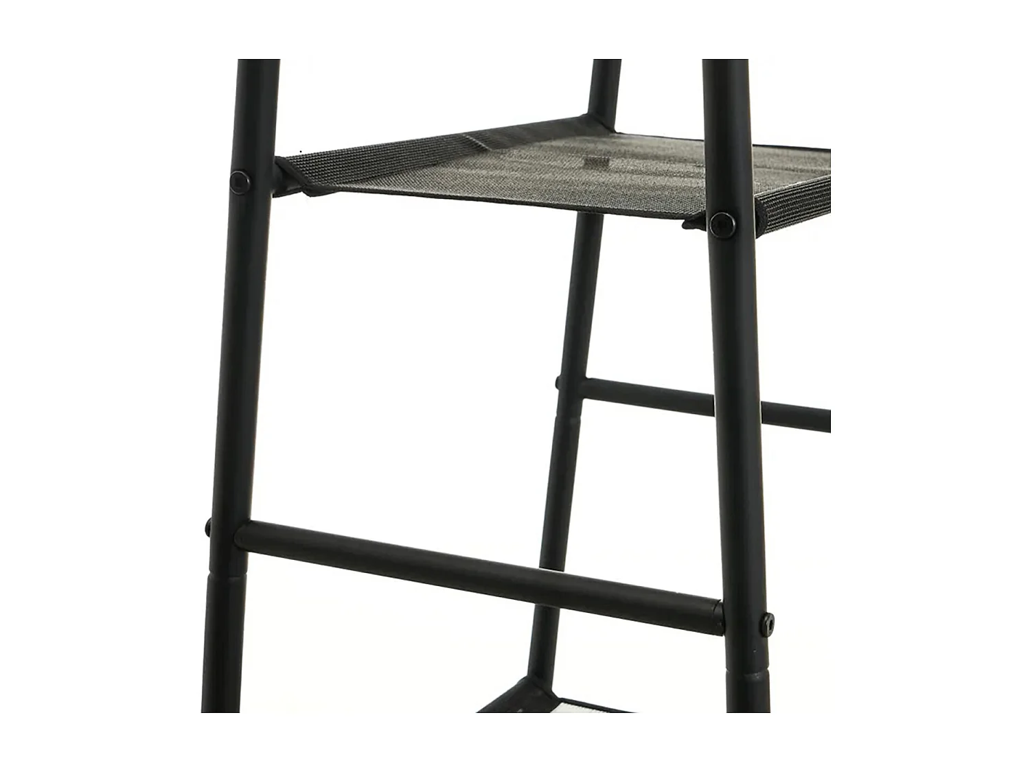 Porte-manteau, portant à vêtement avec 4 étagères coloris noir - Longueur 100,50 x Profondeur 39 x Hauteur 151 cm