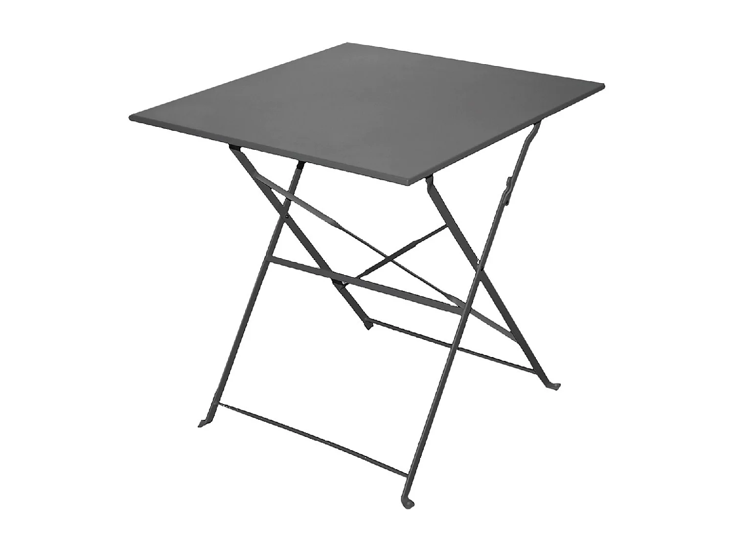 Table de Jardin, Table à Manger Pliante d'extérieur en métal Coloris Gris Anthracite - Longueur 70 x Profondeur 70 x Hauteur 51 cm