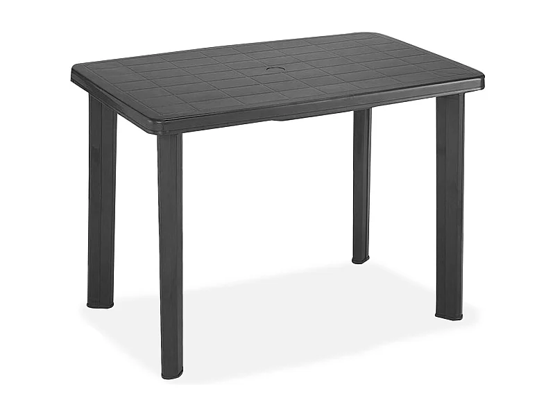 Table de jardin, table de salle à manger d'extérieur coloris gris anthracite - Longueur 101 x Profondeur 68 x Hauteur 72 cm