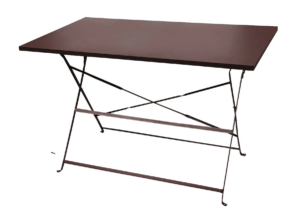 Table de jardin, table à manger pliante d'extérieur couleur taupe