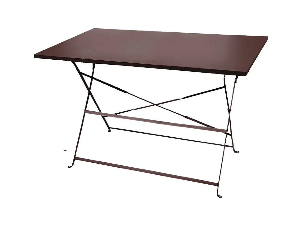 Table de jardin, table à manger pliante d'extérieur couleur taupe