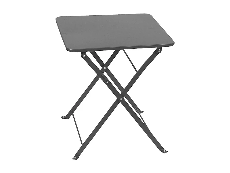 Table de Jardin, Table à Manger Pliante d'extérieur en métal Coloris Gris Anthracite - Longueur 40 x Profondeur 40 x Hauteur 45 cm