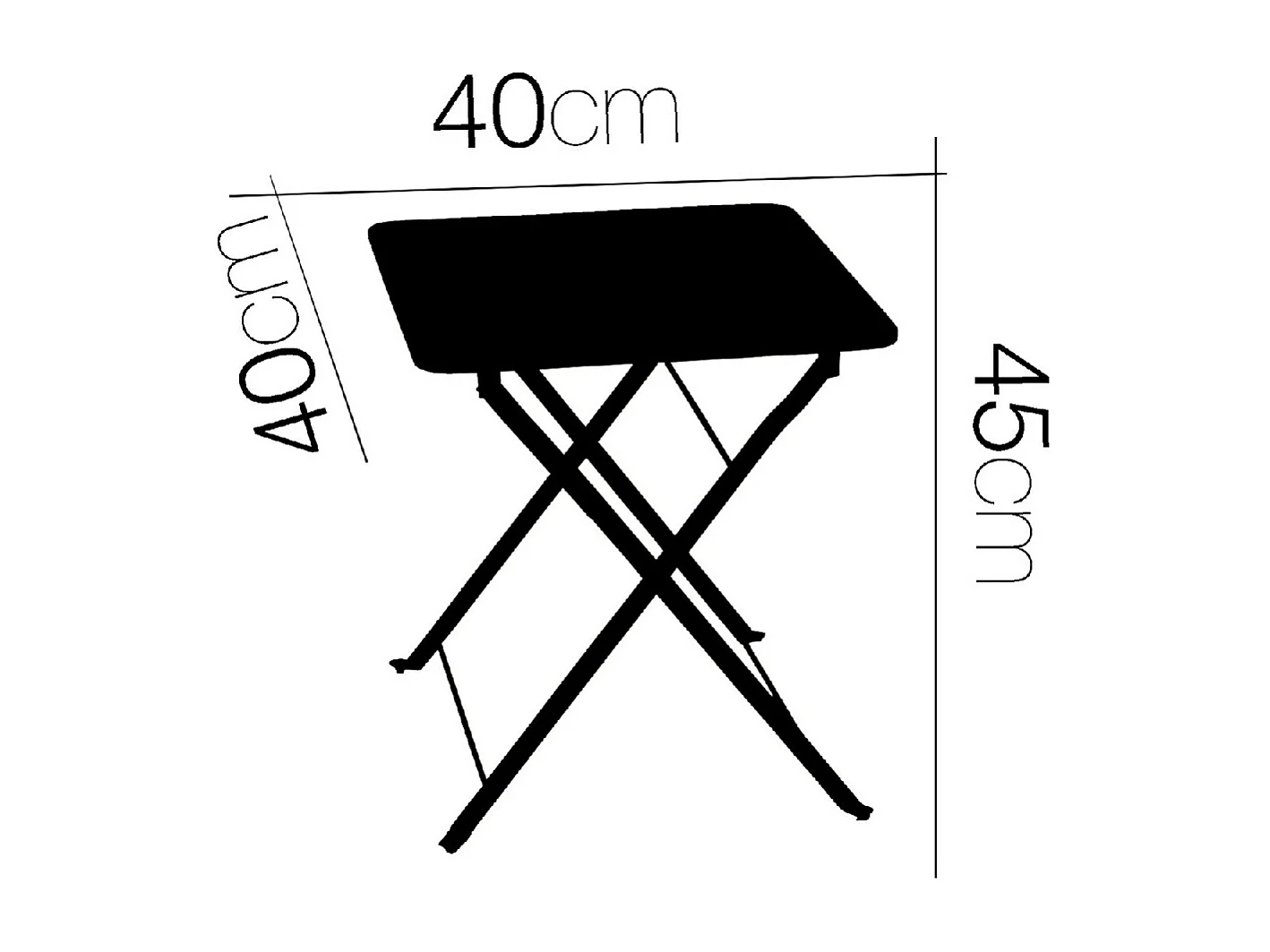 Table de Jardin, Table à Manger Pliante d'extérieur en métal Coloris Gris Anthracite - Longueur 40 x Profondeur 40 x Hauteur 45 cm