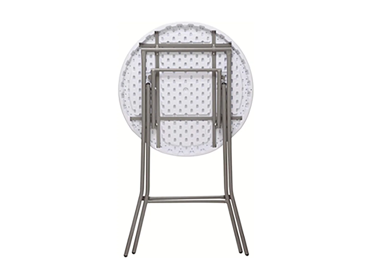 Table haute pliable, table cocktail d'extérieur, table de jardin avec pieds en acier-Diamètre 80 x Hauteur 110 cm-