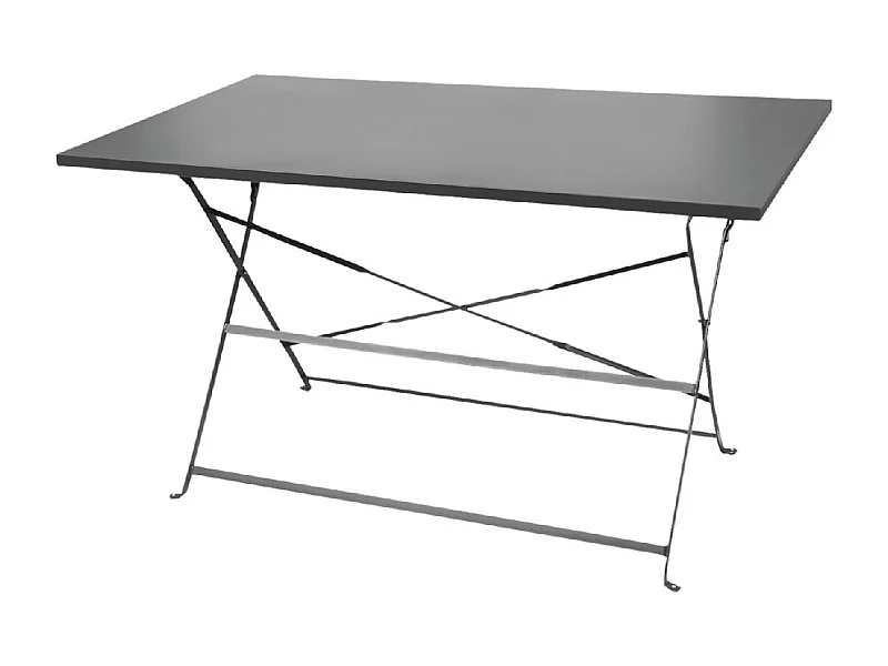 Table de jardin, table à manger pliante d'extérieur en métal - Longueur 110 x Profondeur 70 x Hauteur 73 cm