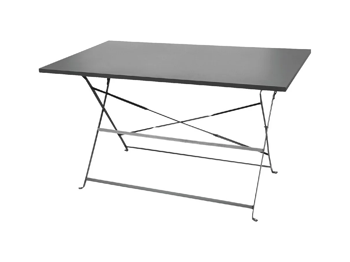 Table de jardin, table à manger pliante d'extérieur en métal - Longueur 110 x Profondeur 70 x Hauteur 73 cm