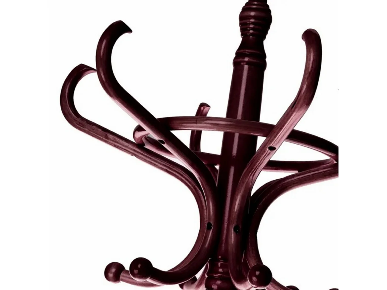 Porte-manteau coloris acajou - Longueur 51 x Profondeur 51 x Hauteur 184 cm