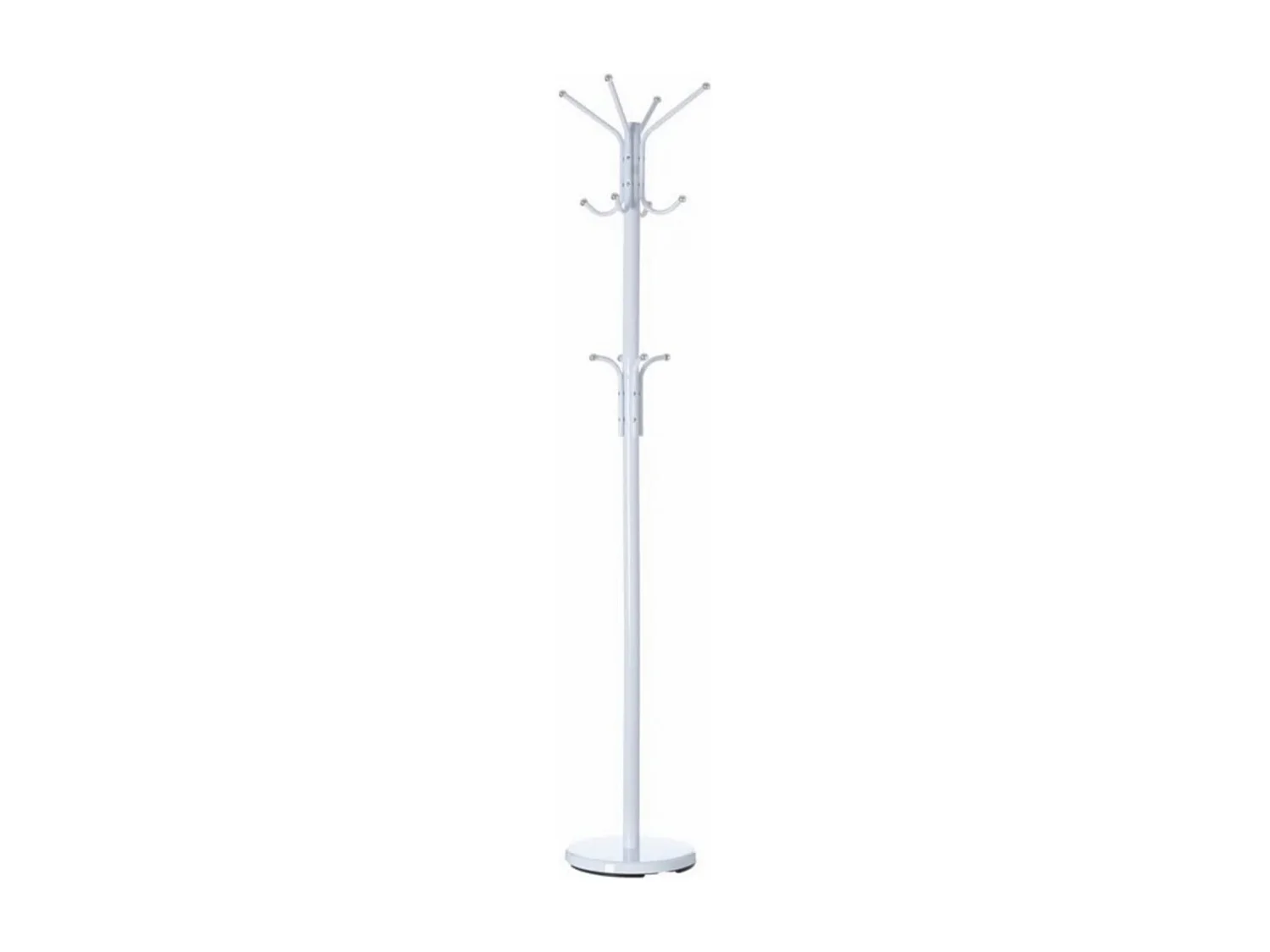 Porte-manteau en métal coloris blanc - Longueur 30 x Profondeur 30 x Hauteur 178 cm