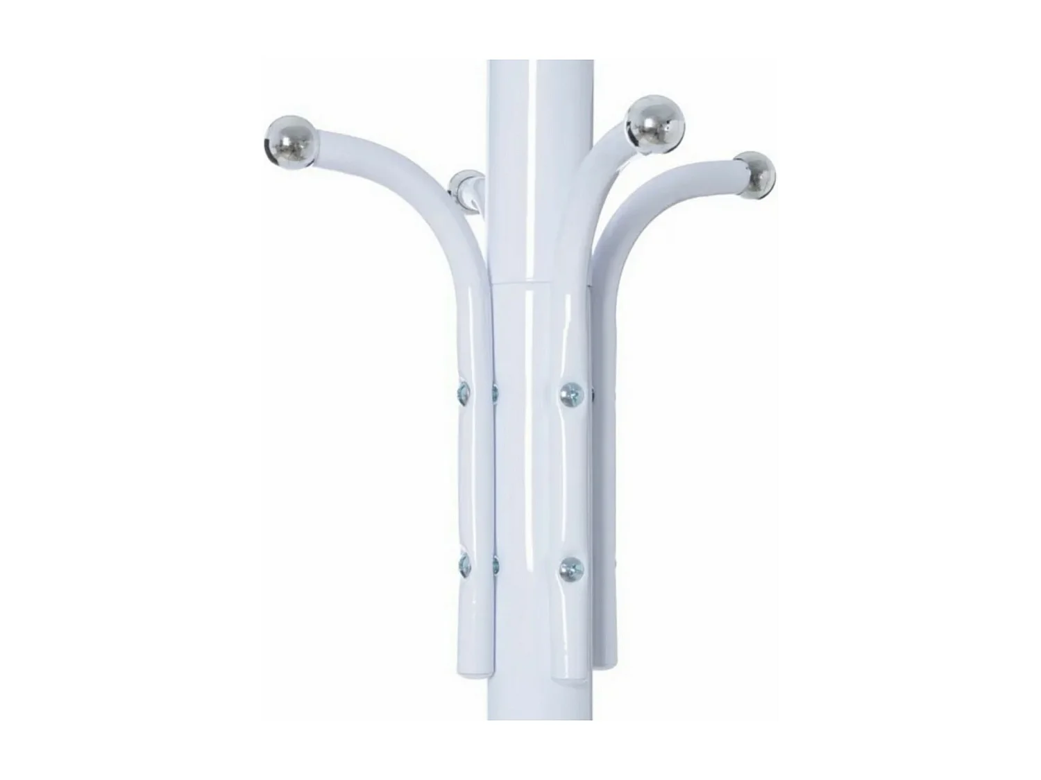 Porte-manteau en métal coloris blanc - Longueur 30 x Profondeur 30 x Hauteur 178 cm