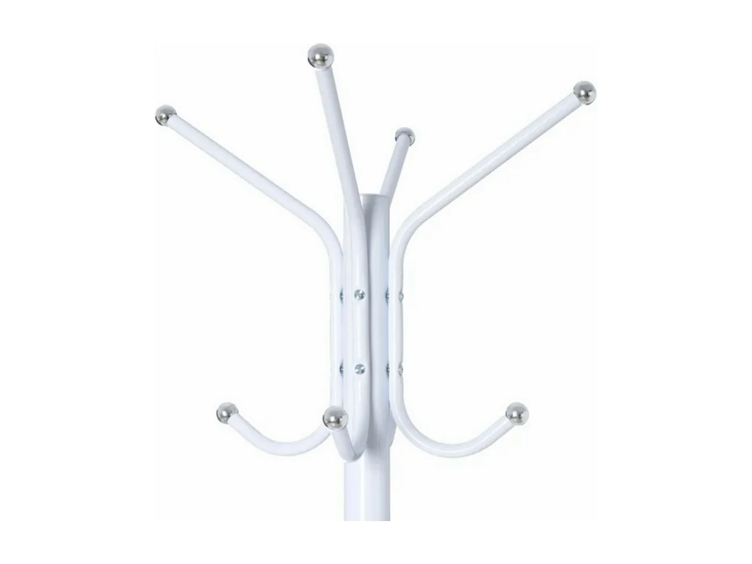 Porte-manteau en métal coloris blanc - Longueur 30 x Profondeur 30 x Hauteur 178 cm