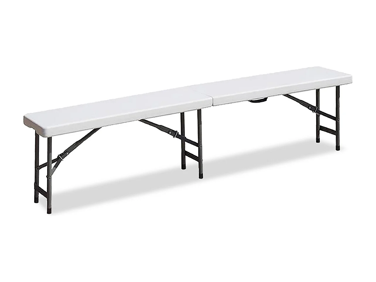 Banc de jardin pliant 3 places, banc d'extérieur avec pieds en aluminium - Longueur 180 x Profondeur 29 x Hauteur 44 cm