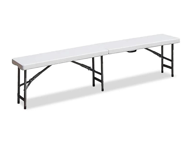 Banc de jardin pliant 3 places, banc d'extérieur avec pieds en aluminium - Longueur 180 x Profondeur 29 x Hauteur 44 cm