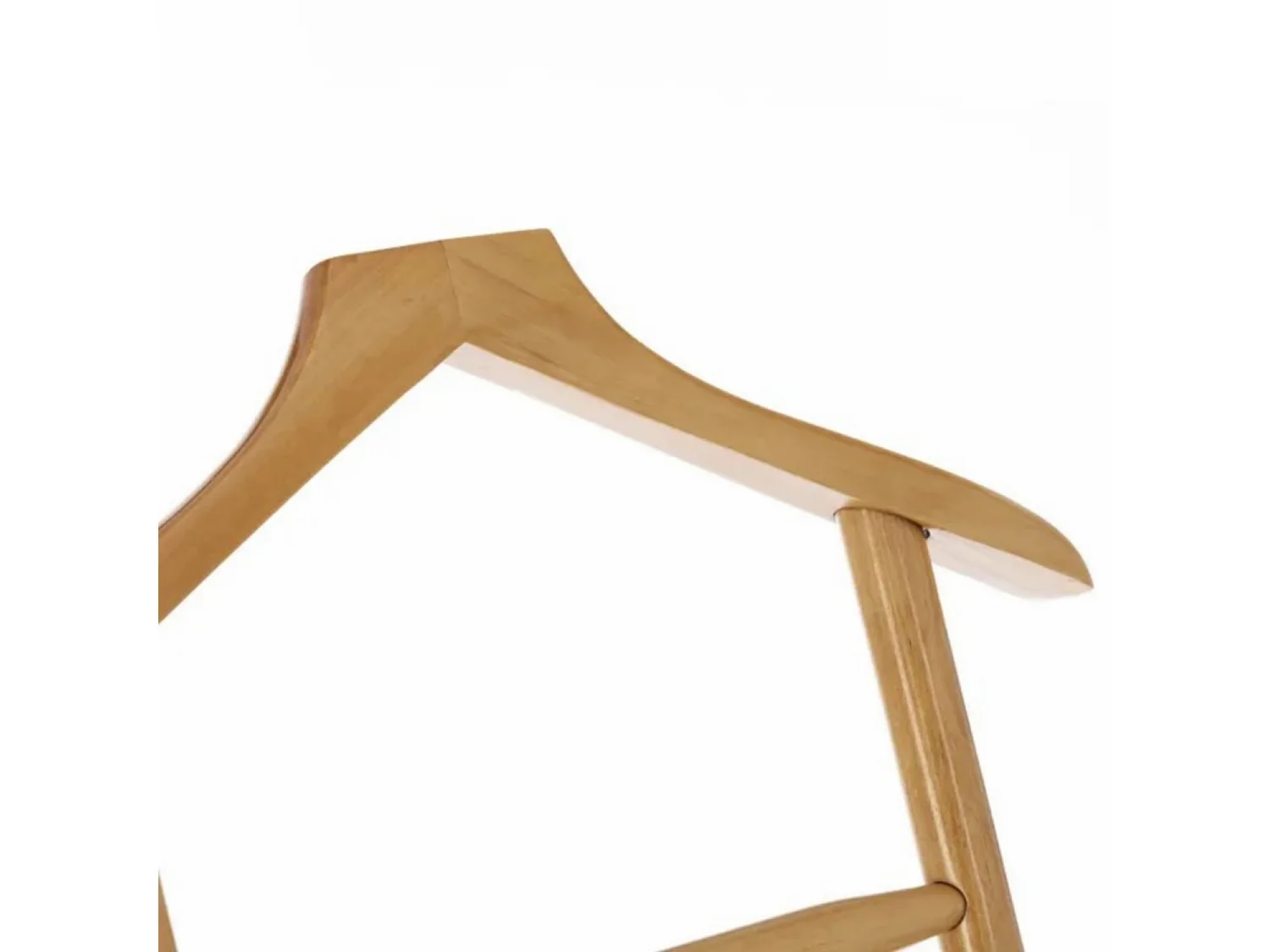 Valet de nuit en bois coloris naturel - Longueur 48 x Profondeur 36 x Hauteur 107 cm