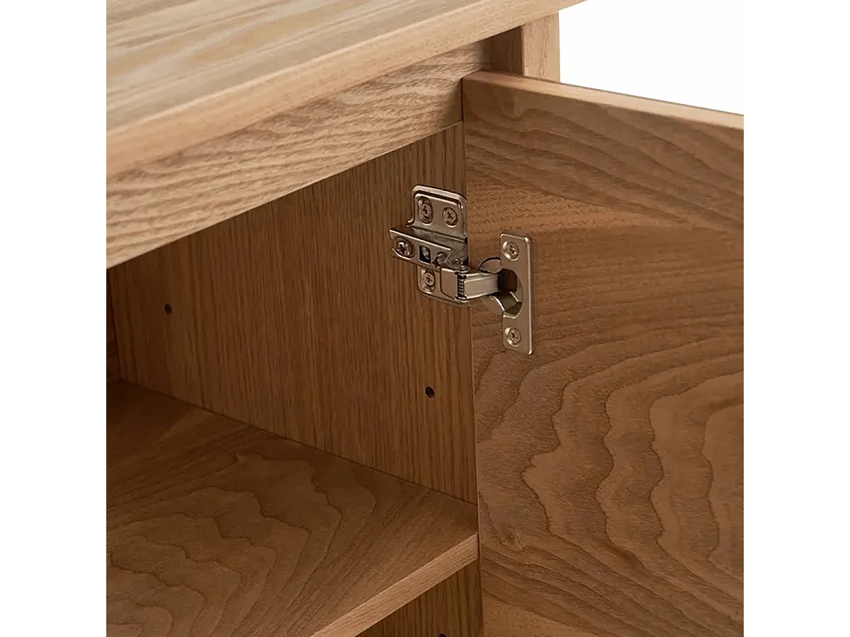 Meuble sous-lavabo de salle de bain, meuble de rangement en MDF coloris naturel - Longueur 60 x Hauteur 60 x Profondeur 30 cm