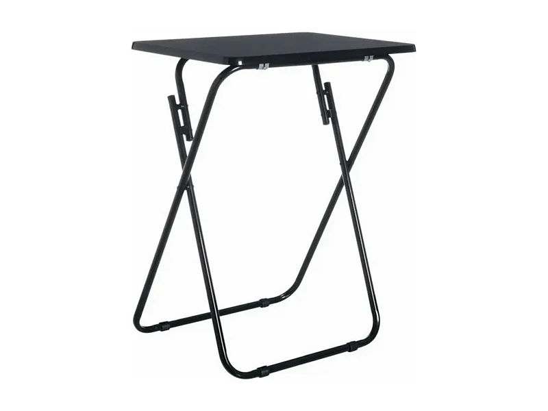 Table pliante coloris noir - Longueur 48 x Profondeur 38 x Hauteur 65 cm