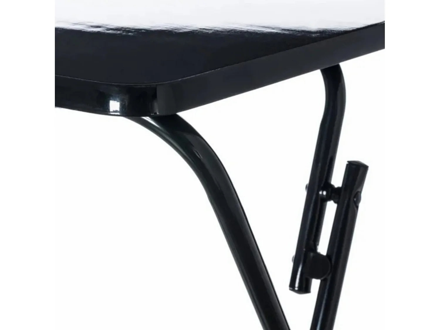 Table pliante coloris noir - Longueur 48 x Profondeur 38 x Hauteur 65 cm