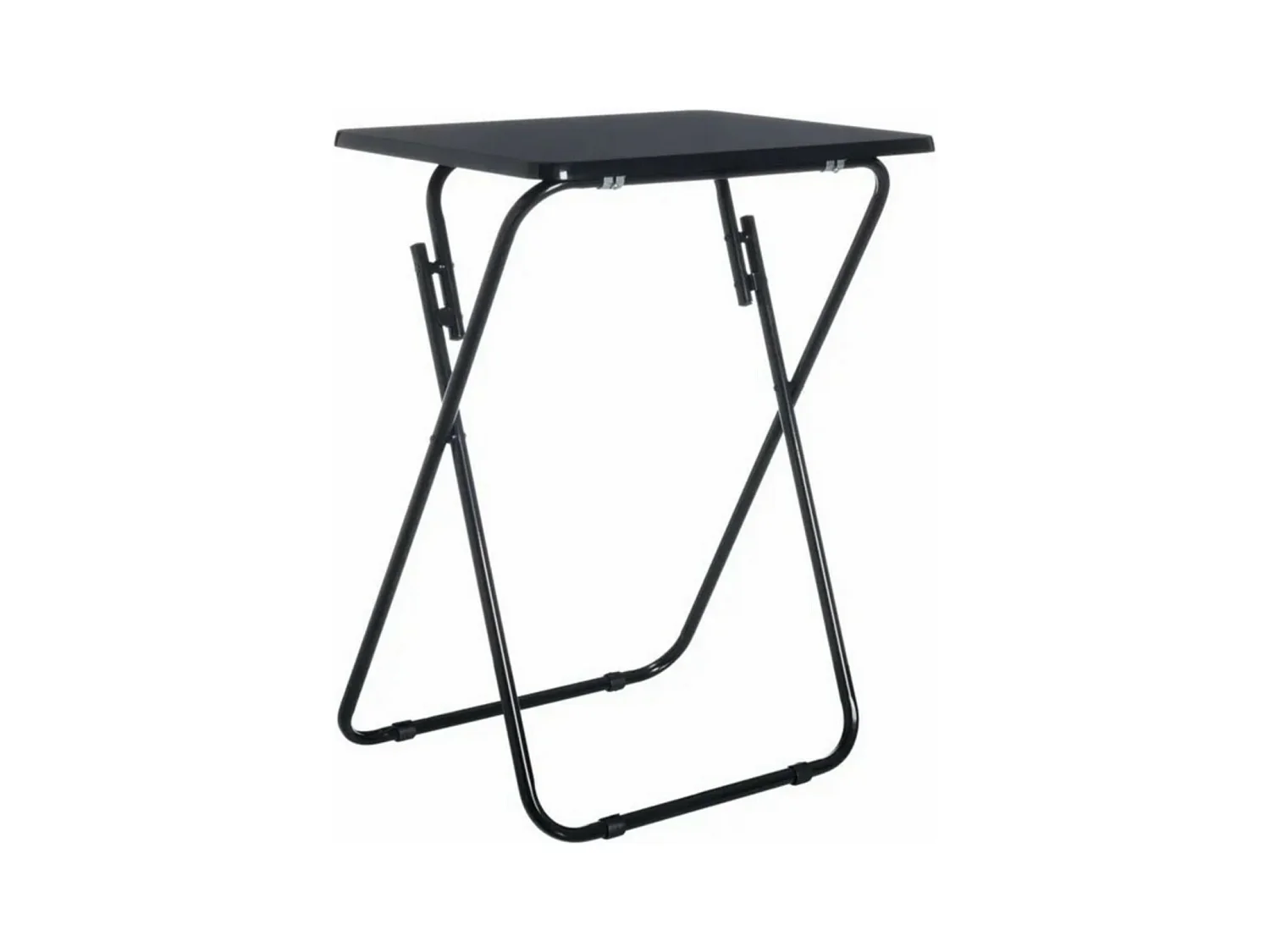 Table pliante coloris noir - Longueur 48 x Profondeur 38 x Hauteur 65 cm