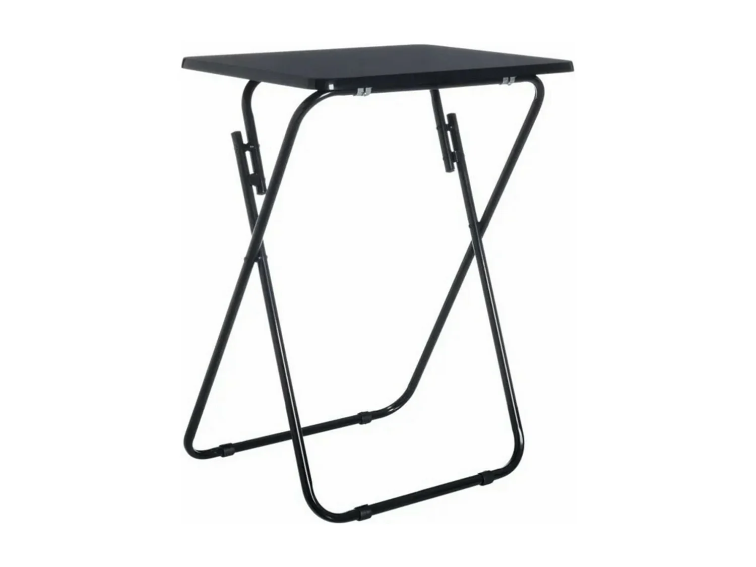 Table pliante coloris noir - Longueur 48 x Profondeur 38 x Hauteur 65 cm