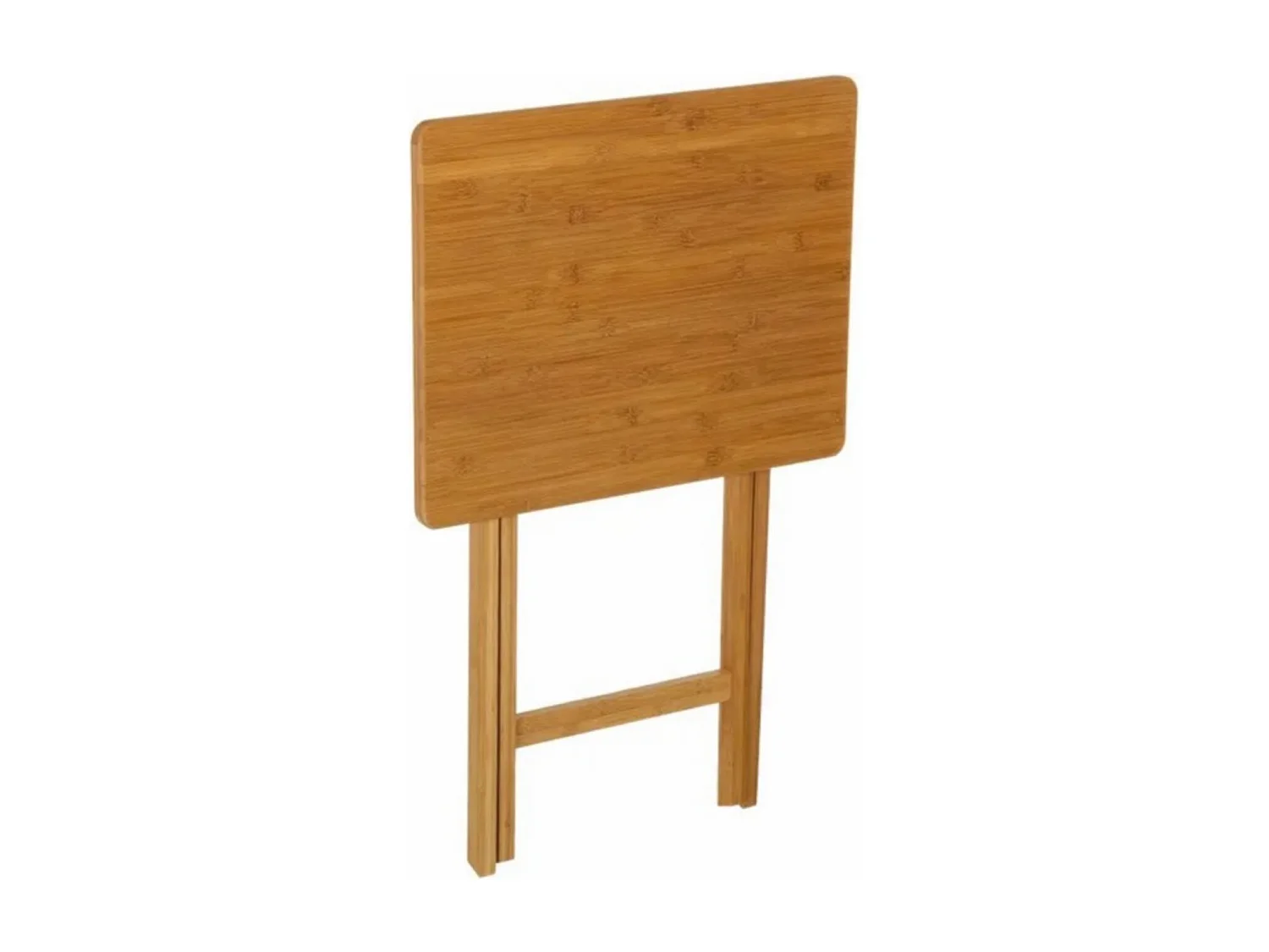 Table pliante en bambou coloris naturel - Longueur 49,50 x Profondeur 37,50 x Hauteur 65,50 cm