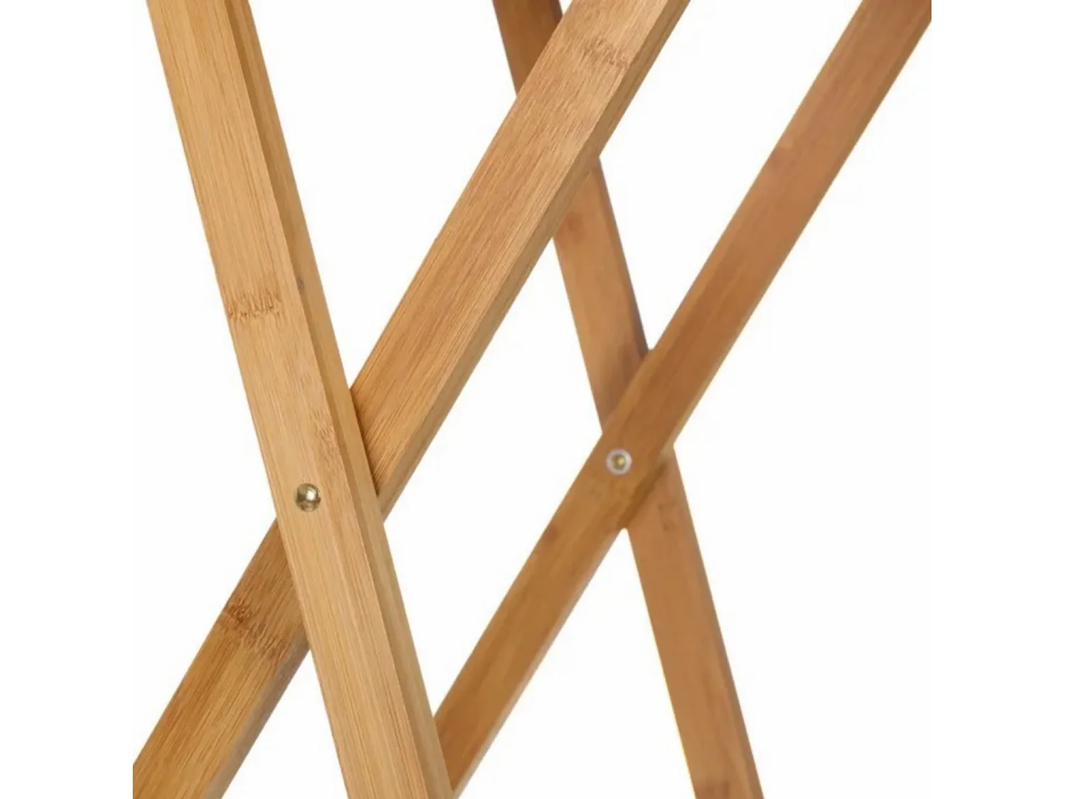 Table pliante en bambou coloris naturel - Longueur 49,50 x Profondeur 37,50 x Hauteur 65,50 cm