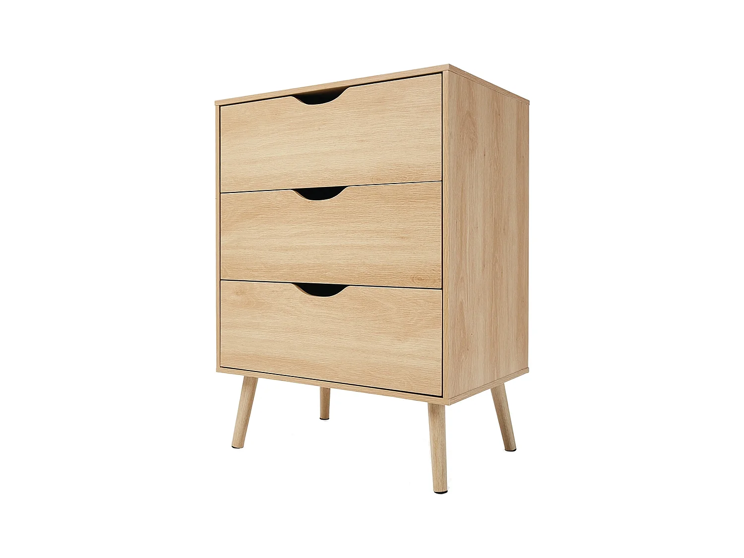 Commode, meuble de rangement coloris naturel - longueur 60 x profondeur 40 x hauteur 80.5 cm