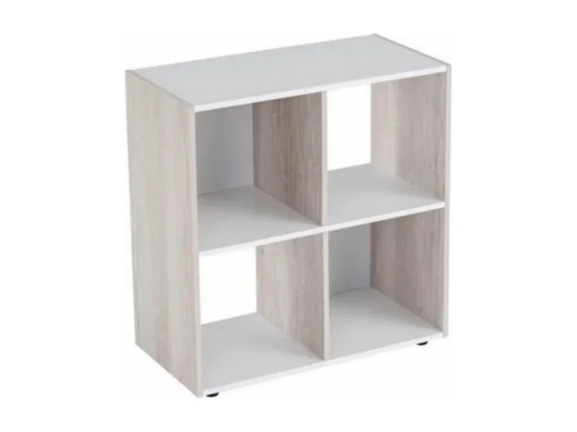 Meuble étagère coloris blanc - Longueur 60 x Profondeur 29 x Hauteur 62 cm