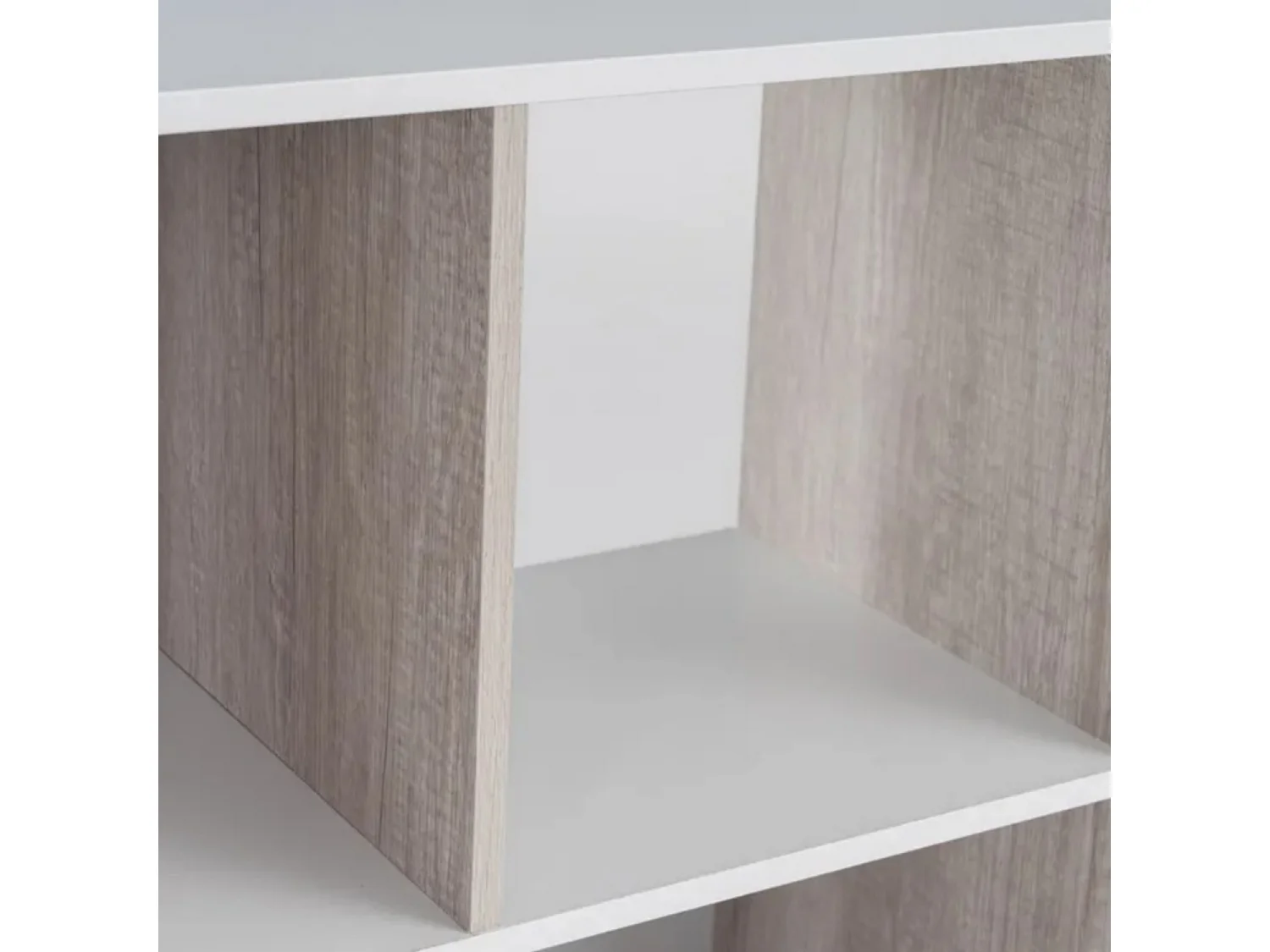 Meuble étagère coloris blanc - Longueur 60 x Profondeur 29 x Hauteur 62 cm