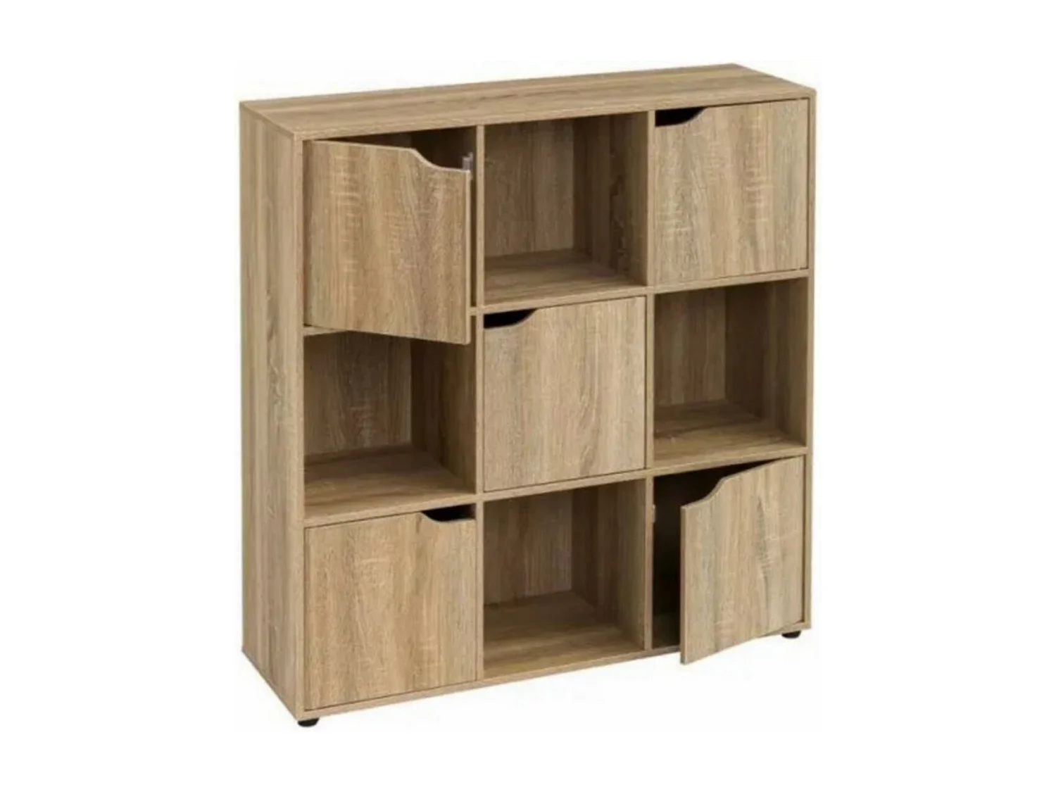 Bibliothèque meuble étagère meuble de rangement coloris naturel - Longueur 89 x Profondeur 29 x Hauteur 90 cm
