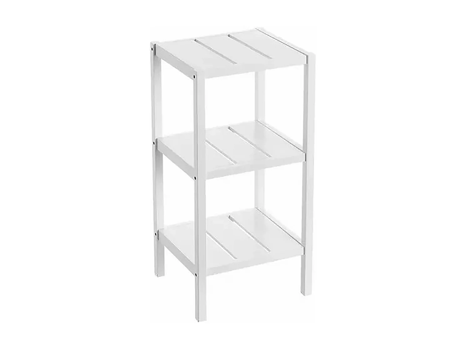 Meuble étagère coloris blanc - Longueur 37 x Profondeur 33 x Hauteur 76 cm