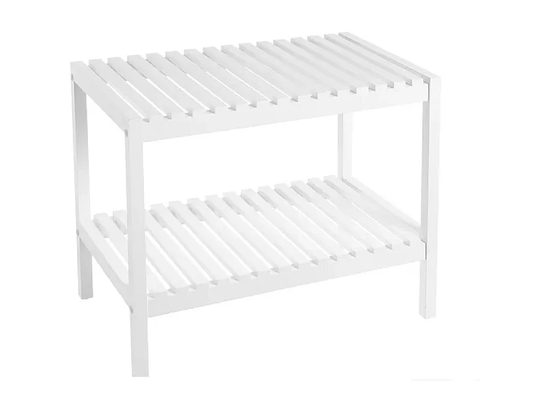 Étagère de Rangement en MDF Coloris Blanc - Longueur 64 x Profondeur 37 x Hauteur 53 cm