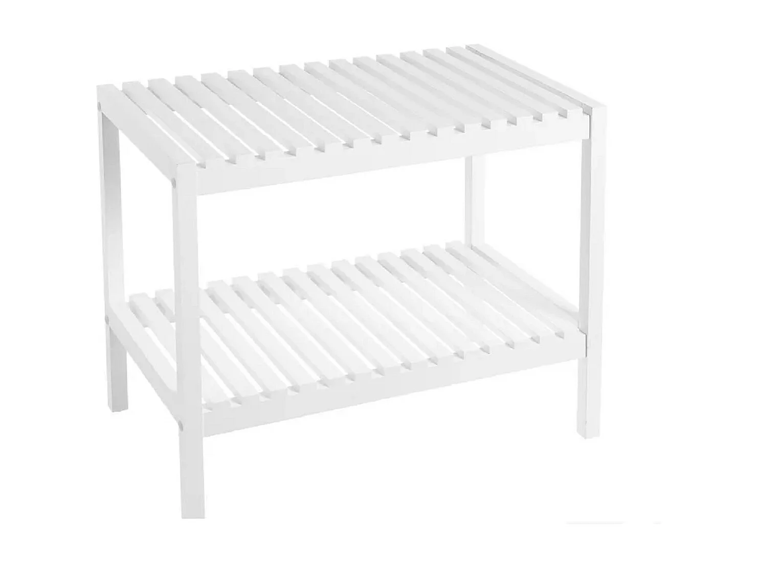Étagère de Rangement en MDF Coloris Blanc - Longueur 64 x Profondeur 37 x Hauteur 53 cm