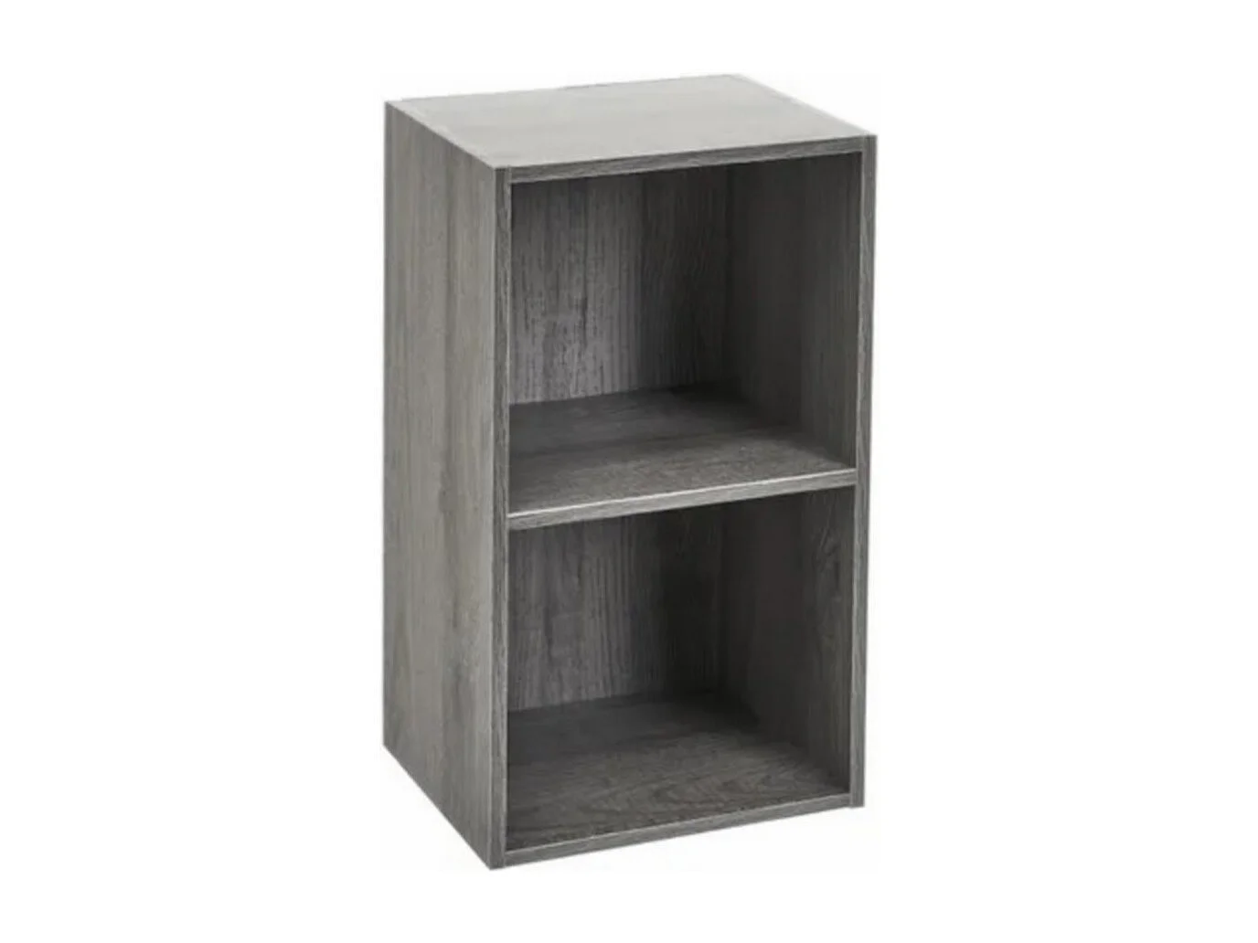 Meuble 2 étagères coloris gris - Longueur 30 x Profondeur 24 x Hauteur 54 cm