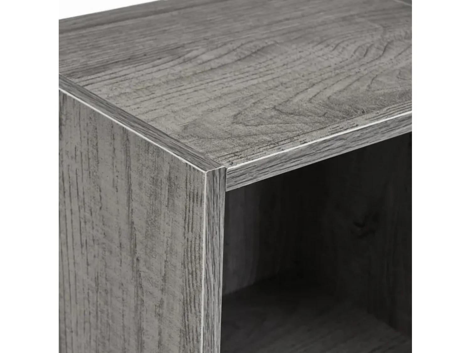 Meuble 2 étagères coloris gris - Longueur 30 x Profondeur 24 x Hauteur 54 cm