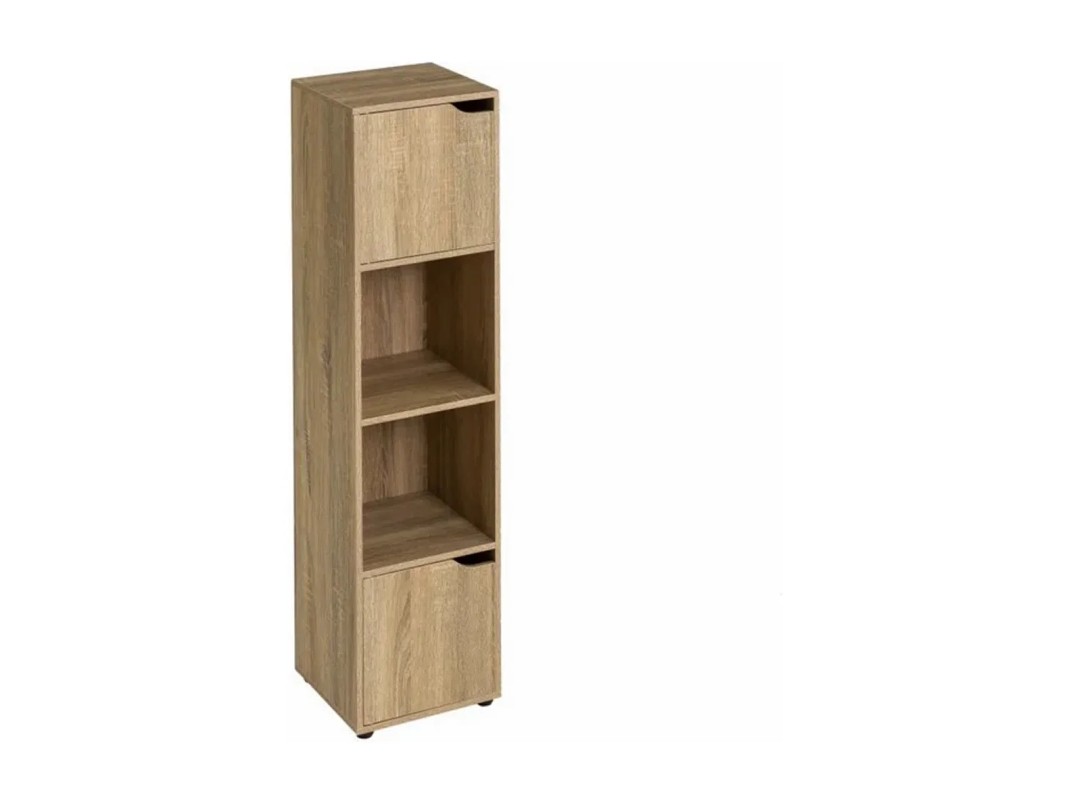 Colonne étagère meuble de rangement coloris naturel - Longueur 30 x Profondeur 29 x Hauteur 119 cm