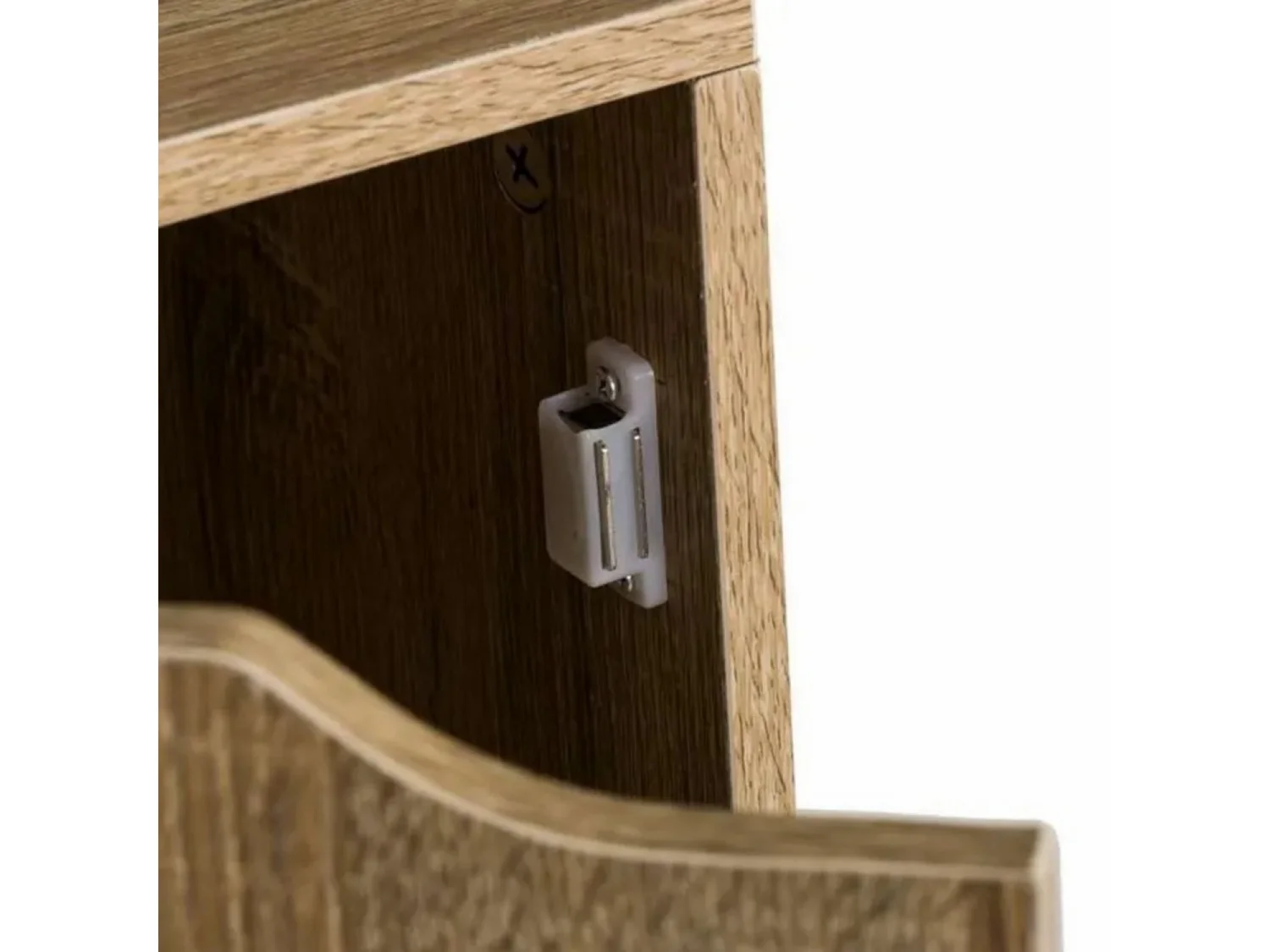 Colonne étagère meuble de rangement coloris naturel - Longueur 30 x Profondeur 29 x Hauteur 119 cm