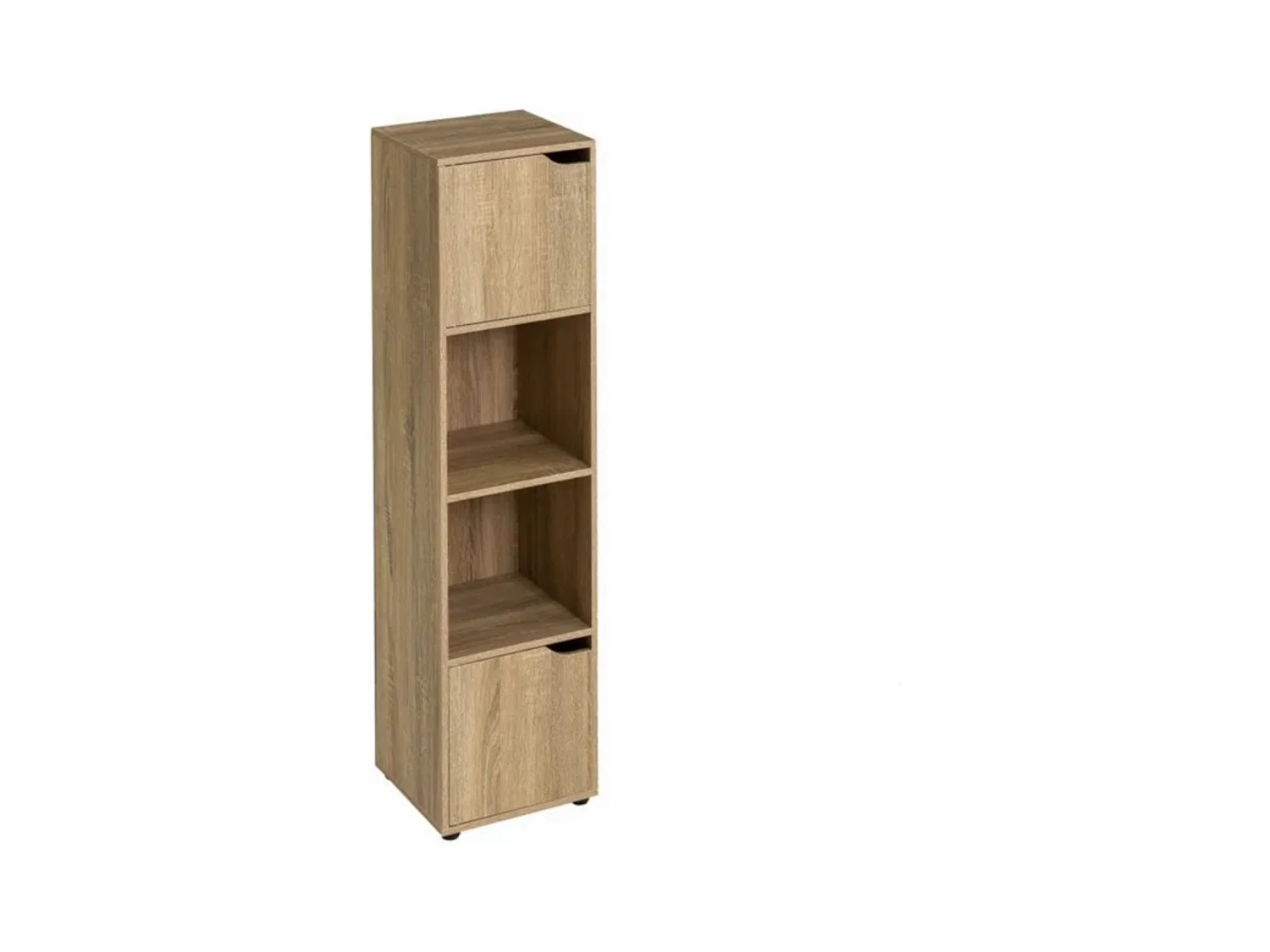 Colonne étagère meuble de rangement coloris naturel - Longueur 30 x Profondeur 29 x Hauteur 119 cm