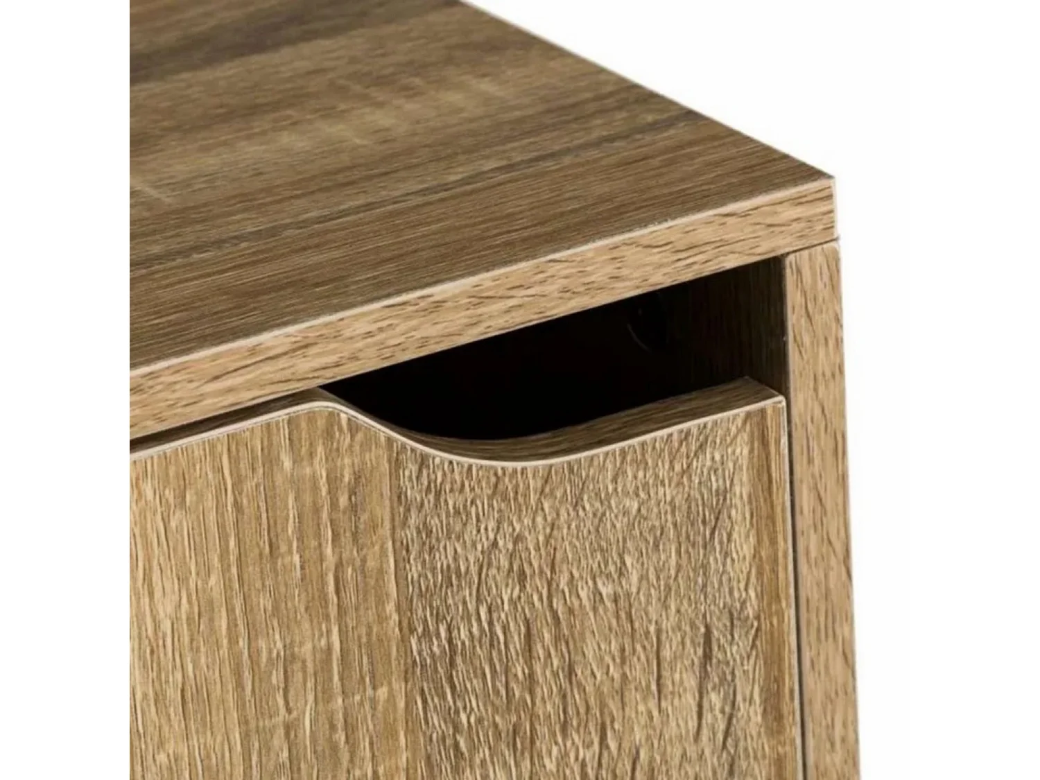 Colonne étagère meuble de rangement coloris naturel - Longueur 30 x Profondeur 29 x Hauteur 119 cm