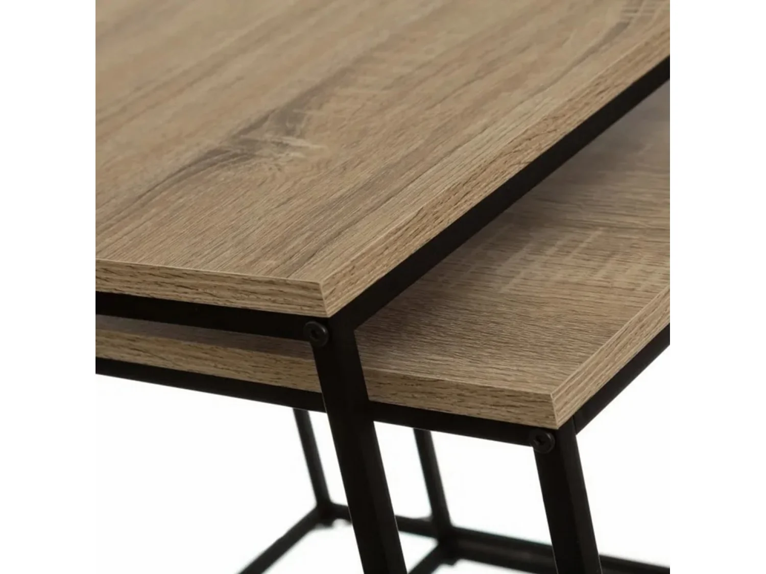 S/2 TABLE PB-MÉTAL 50 X 50 X 50 CM