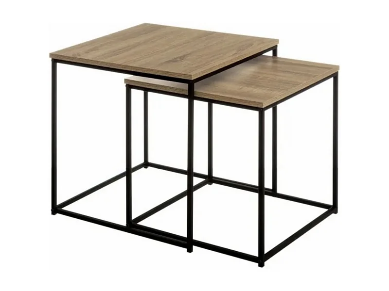 S/2 TABLE PB-MÉTAL 50 X 50 X 50 CM
