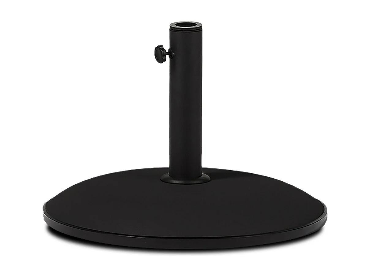Pied de parasol en beton coloris noir 15kg