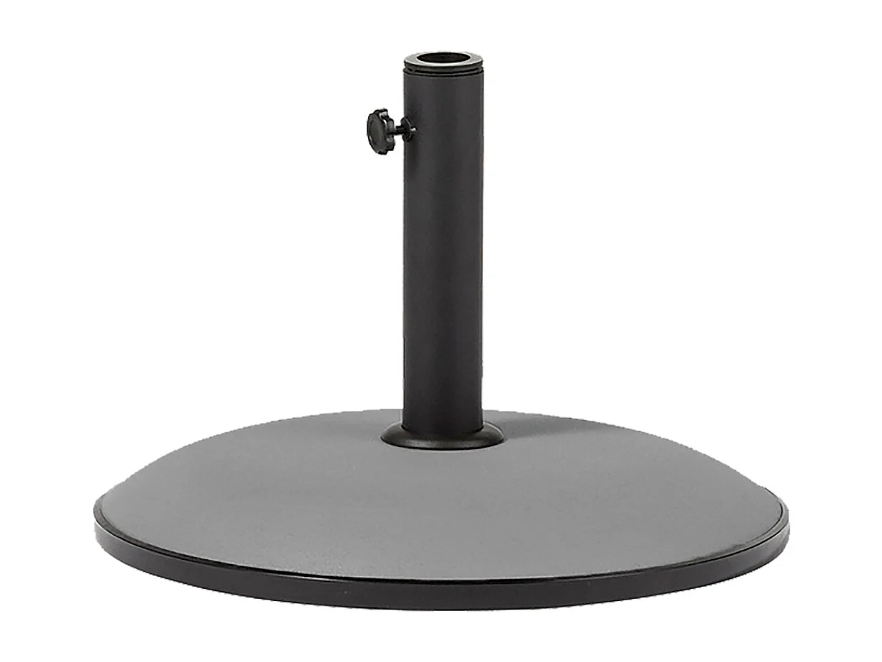 Pied de parasol, base de parasol en ciment coloris gris foncé - Diamètre 41.5 x Hauteur 82 cm