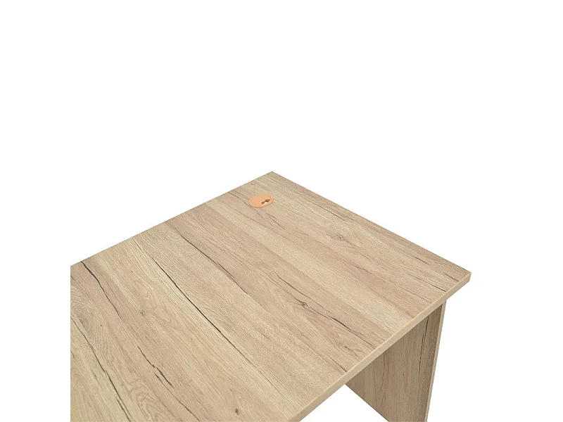 bureau anze mélamine naturelle 150x75x75 cm